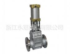 不鏽(xiù)鋼氣動(dong)陶瓷雙(shuāng)閘闆閥(fa)Z644TC