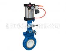 氣(qi)動刀閘閥(fa)PZ673TC