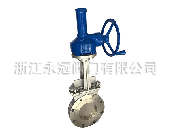 手動(dong)不鏽鋼傘齒輪刀(dāo)閘閥PZ573H