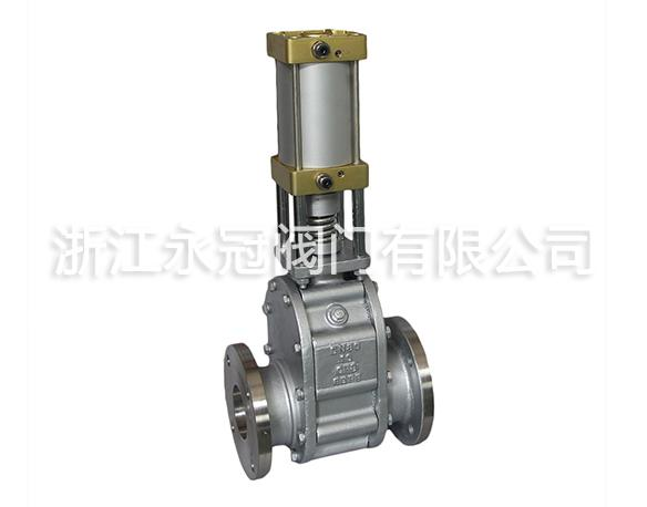 氣動陶瓷(ci)雙閘闆閥 氣動陶(tao)瓷雙閘闆閥